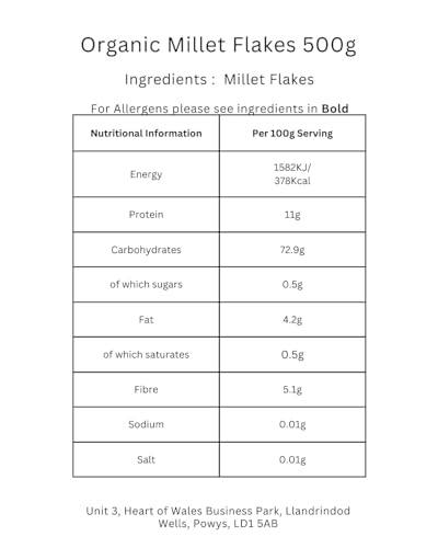 Minton & Donello - Organic Millet Flakes, 500g