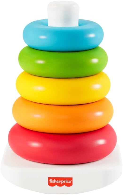 Fisher-Price Rock-a-Stack Baby Toy - Classic Ring Stacking Toy for 6+ Months