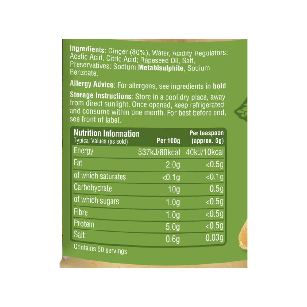 LAILA Ginger Paste 300g - Cooking Paste for Curries, Marinades & Stir-Fries