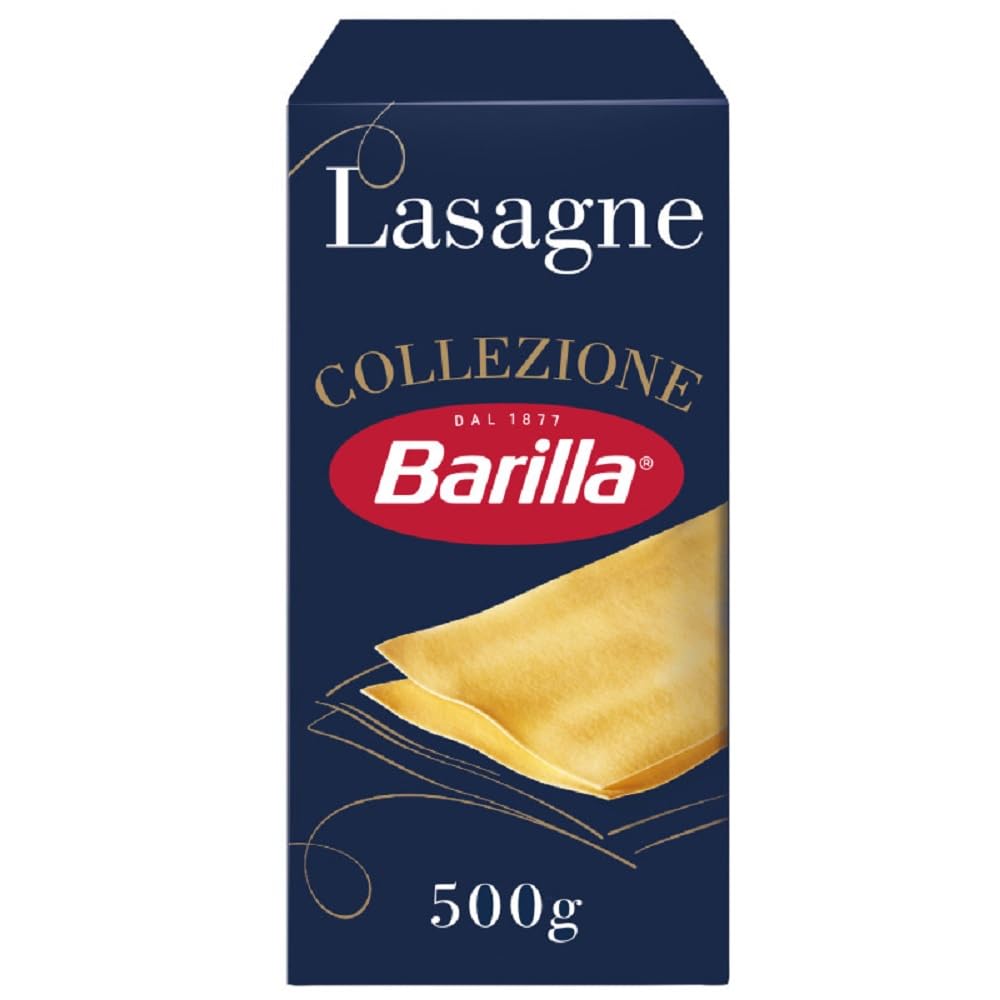 Barilla Lasagne Sheets – Authentic Italian Pasta Made with Durum Wheat – 500g