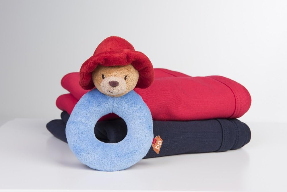 Rainbow Designs PA1356 Paddington Bear Baby Ring Rattle - Soft Plush Sensory Toy for Newborns