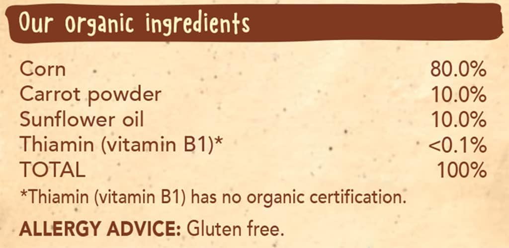 Organix Melty Carrot Puffs, Organic Baby Snack, Finger Food, Multipack, 4 x 216g