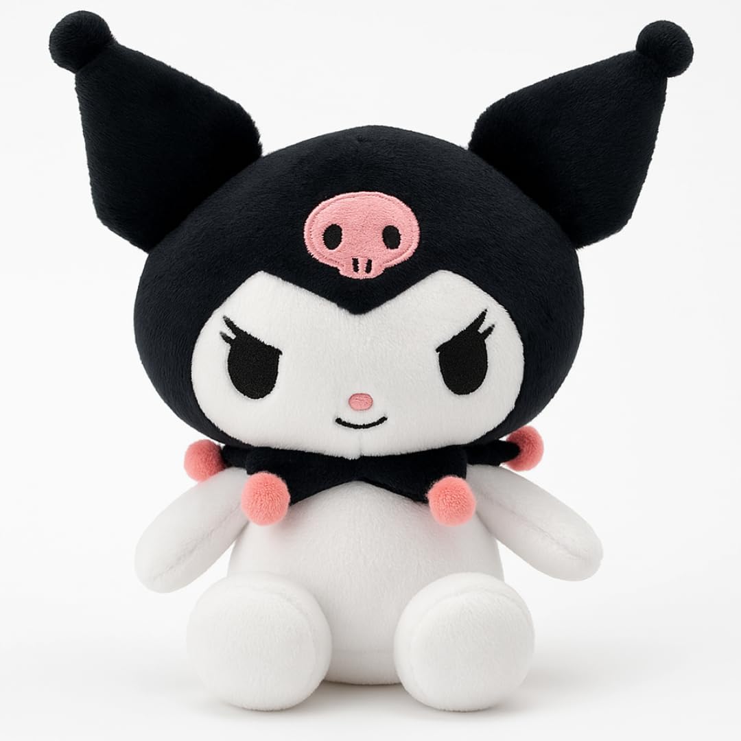 Hello Kitty Kuromi Plush Toy - 15cm Sitting Soft Stuffed Animal for Collectors