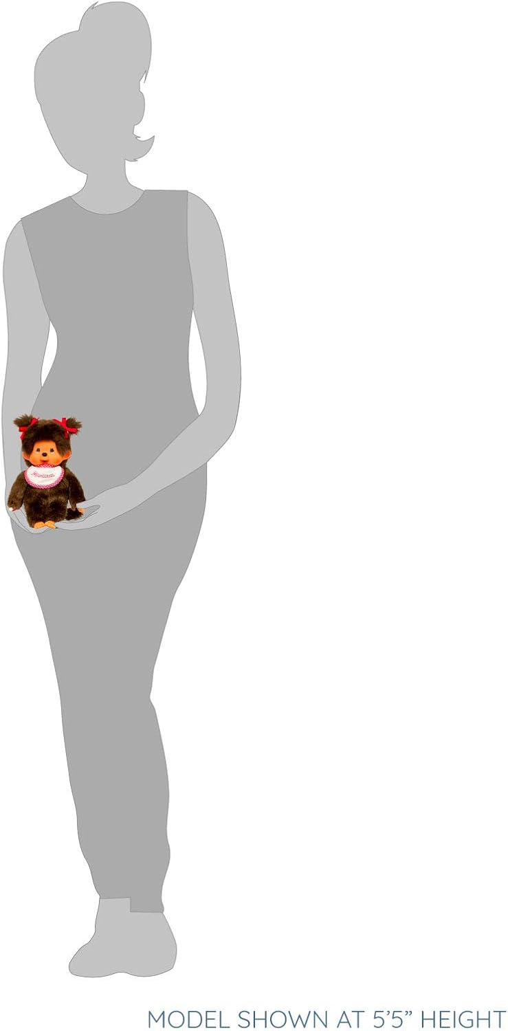 Monchhichi Classic 20cm Pink Girl Doll - Sekiguchi Plush Toy