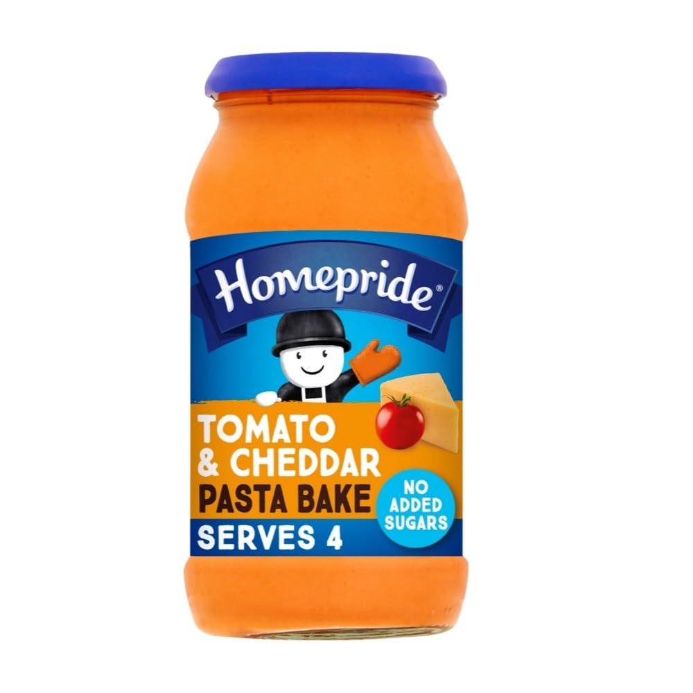 Homepride Creamy Tomato & Cheddar Pasta Bake Sauce, No Added Sugars, 485g