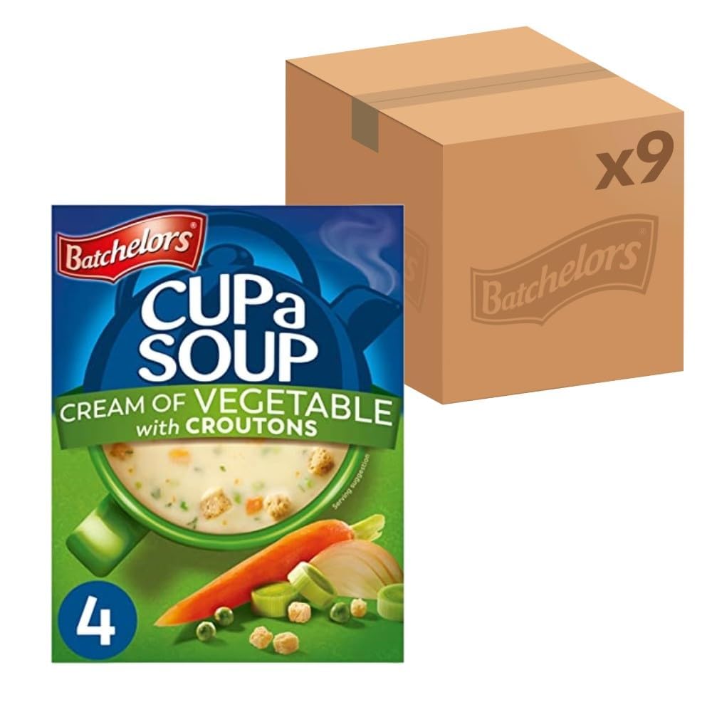 Batchelors - Cup a Soup Cream of Vegetable with Croutons Instant Soup Sachets