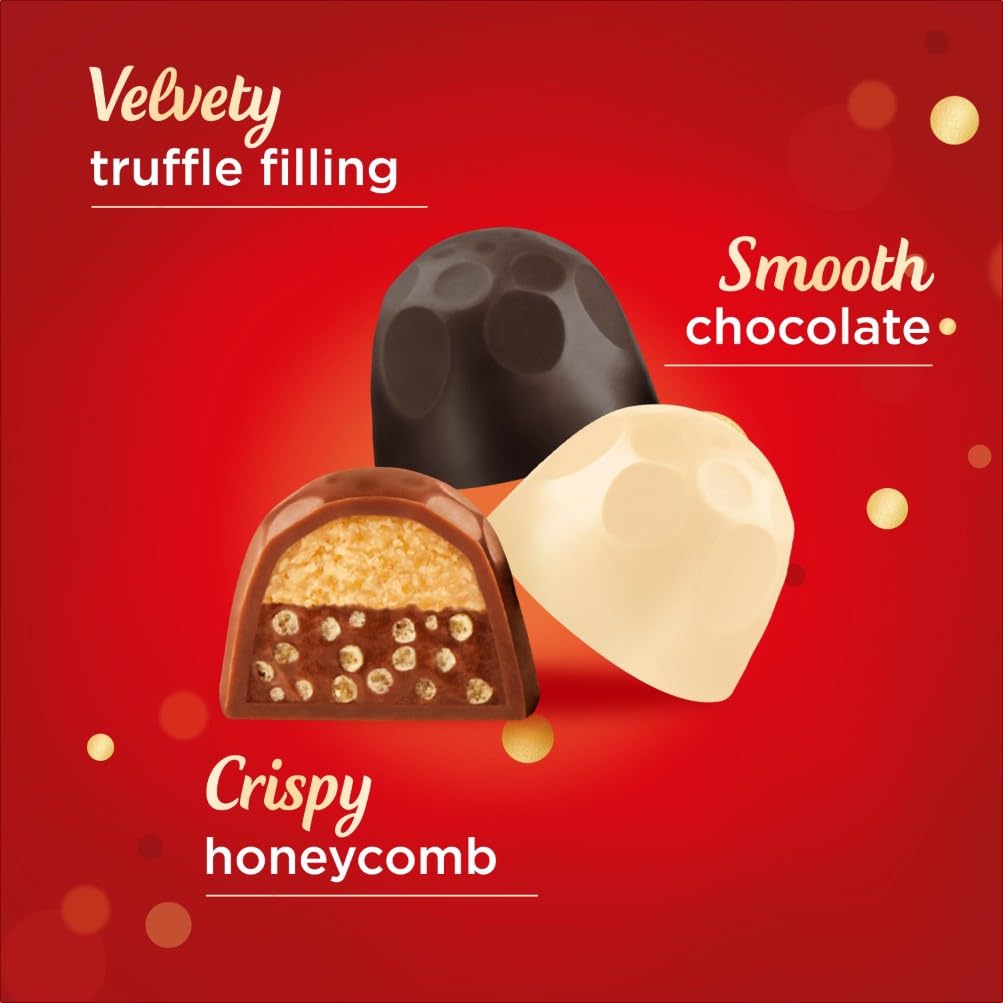 Maltesers Truffles Assorted Chocolate Advent Calendar - 24 Doors with Milk, White & Dark Chocolate