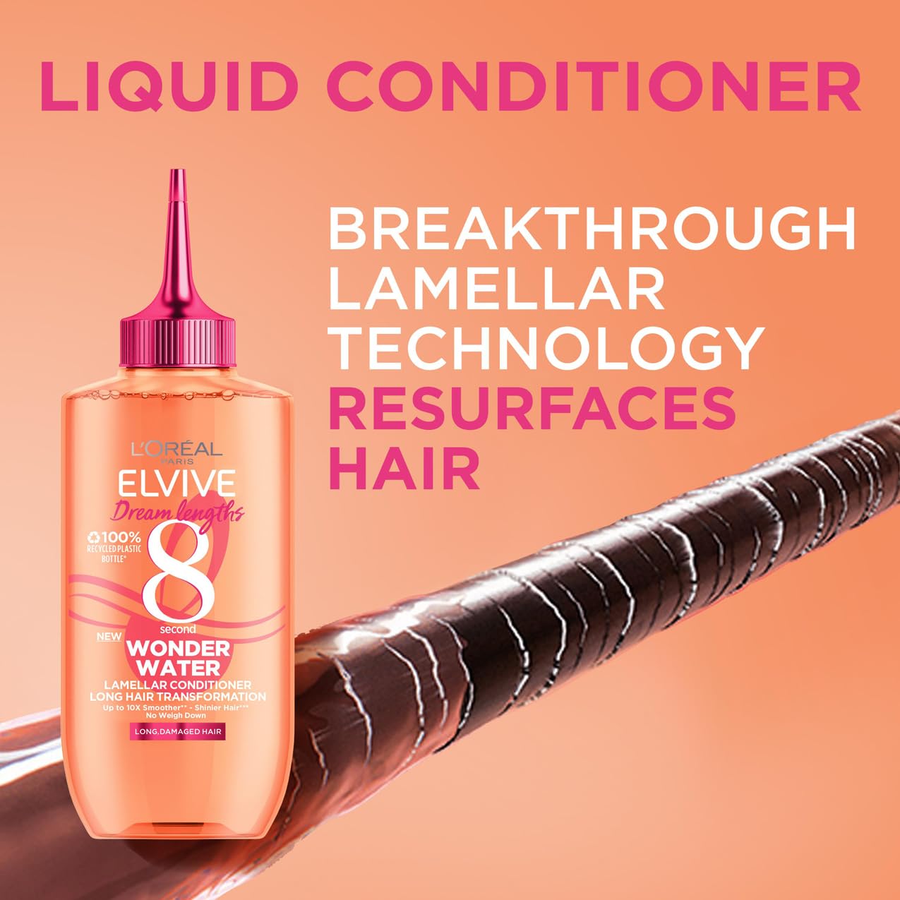L'Oréal Paris - Elvive Dream Lengths Wonder Water Liquid Hair Conditioner (215g)
