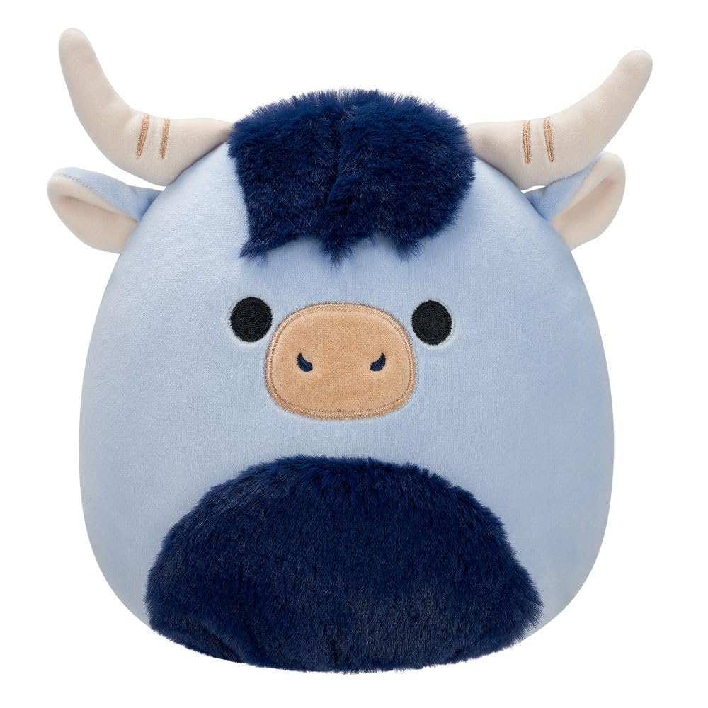 Squishmallows Toro the Blue Highland Cow - 7.5-Inch Plush Collectible for Ages 3+