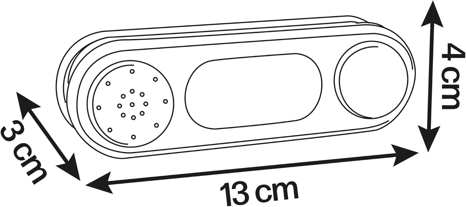 Smoby Electronic Doorbell for Playhouses - Real Sound Effect, Grey