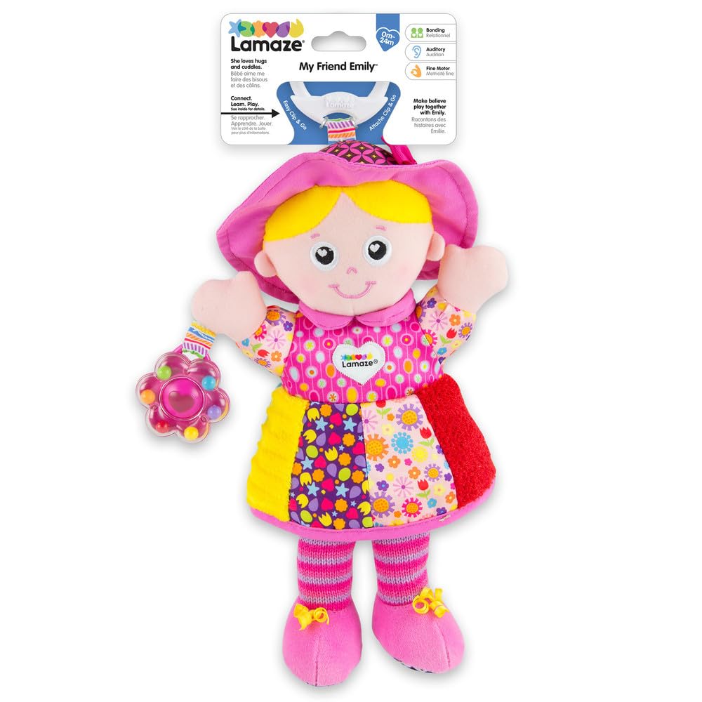 LAMAZE My Friend Emily - Soft Sensory Doll Toy for Newborns 0-6 Months