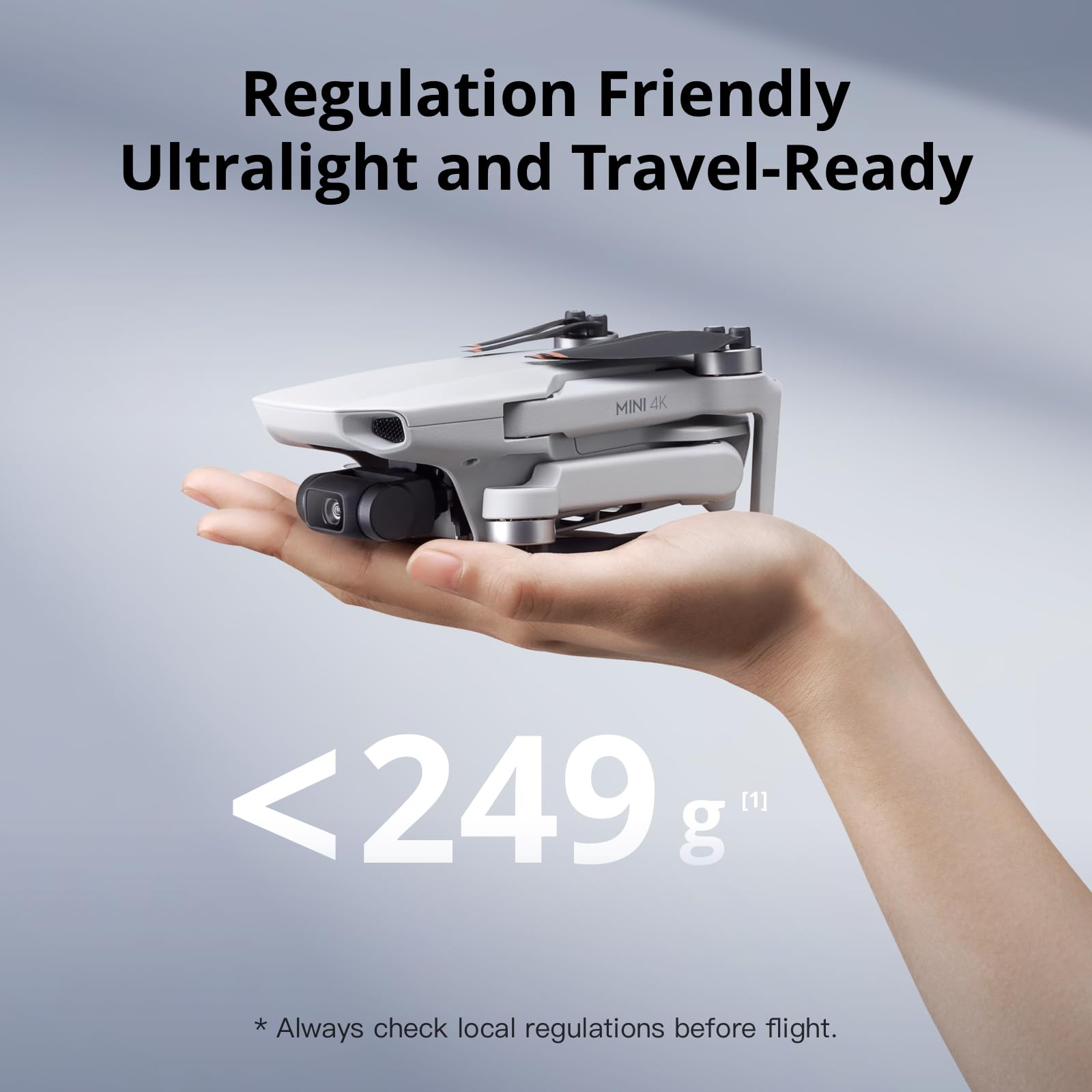 DJI Mini 4K Drone with 4K Camera, 3-Axis Gimbal, Under 249g, 10km HD Transmission - 4K