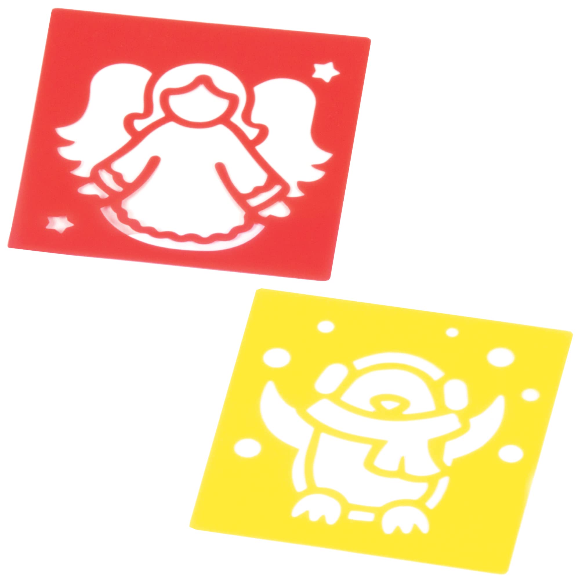 Baker Ross Christmas Stencils - Set of 6, Festive Craft Tools for Kids Ages 3+
