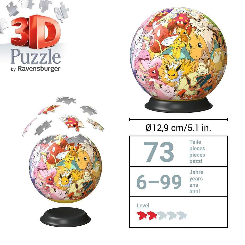 Ravensburger Pokemon 72 Piece 3D Jigsaw Puzzle Ball