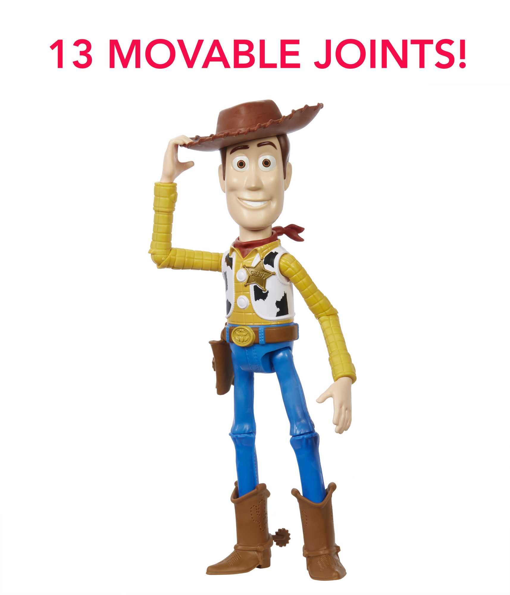 Mattel Disney Pixar Woody 12-inch Action Figure - Highly Posable Movie Collectible for Kids 3+