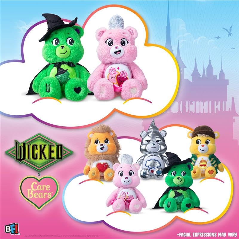 Care Bears x Wicked Good Luck Bear as Elphaba 22cm Plush - Collectible Stuffed Animal