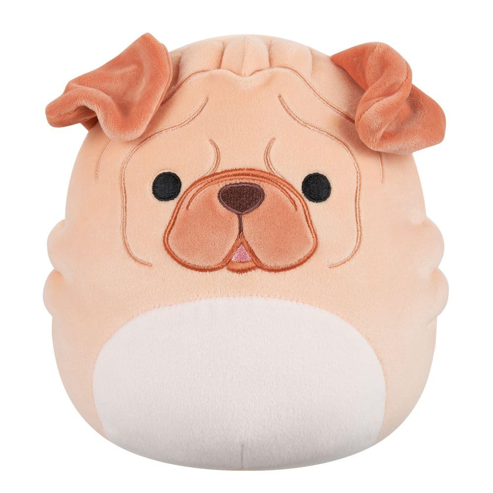 Squishmallows Morton the Brown Shar Pei Plush - Tan 7.5-Inch Stuffed Animal