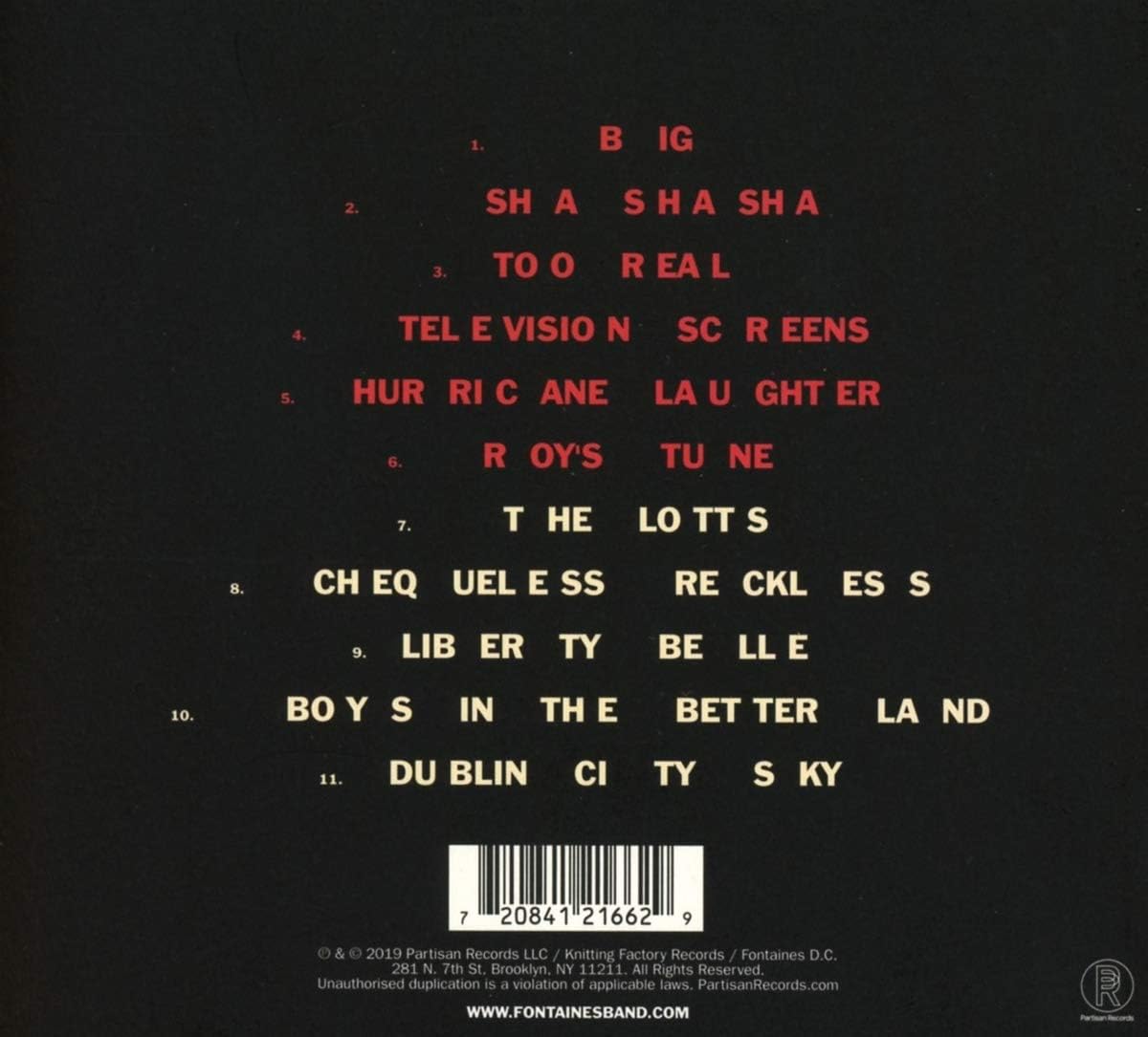 Dogrel von Fontaines DC – CD- und Vinyl-Musikveröffentlichung