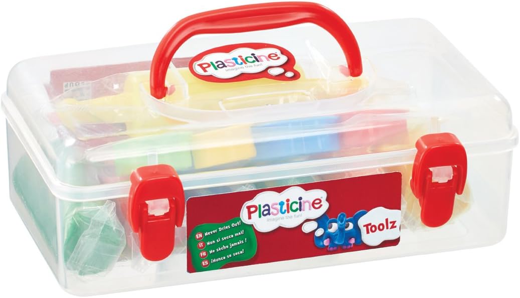 Plasticine PLT02000 Toolz Tool Box - Arts & Crafts Set for Kids 5-18 Years