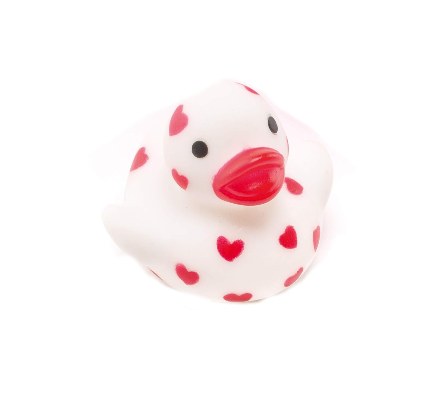 Baker Ross Mini Heart Rubber Ducks - Assorted Floating Bath Toys (Pack of 6)