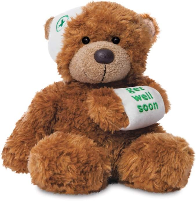 Bonnie Get Well Soon Bear - 9" Soft Plush Teddy from Aurora Collection