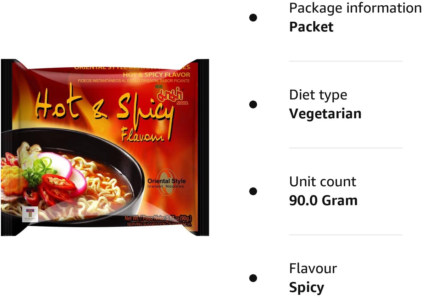 MAMA Hot and Spicy Korean Flavour Udon Noodles, 90g