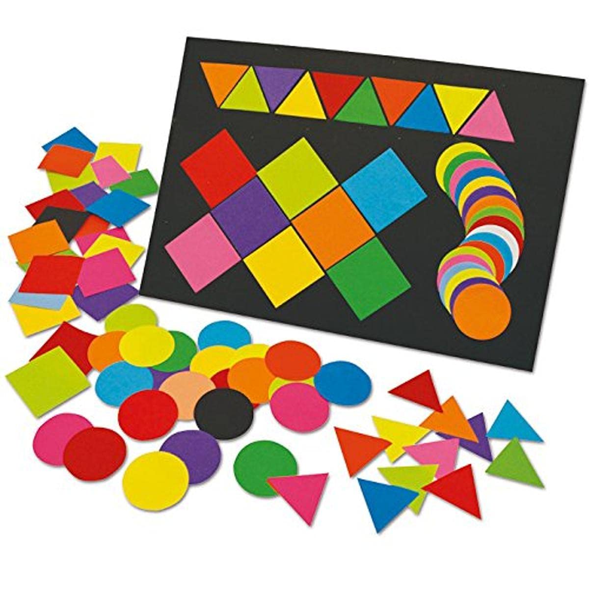 Springboard Pre-Cut Coloured Paper Mega Mosaics - 2000-Piece Craft Kit for Kids