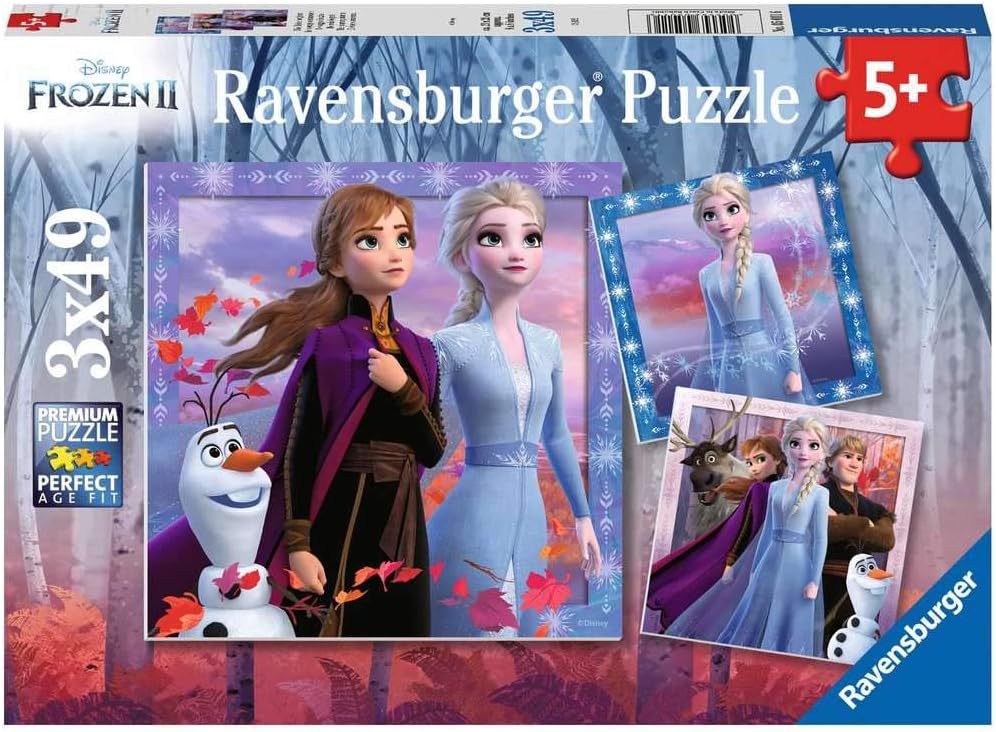 Ravensburger Disney Frozen 2 3 x 49-Piece Jigsaw Puzzles for Kids 5 Years and Up