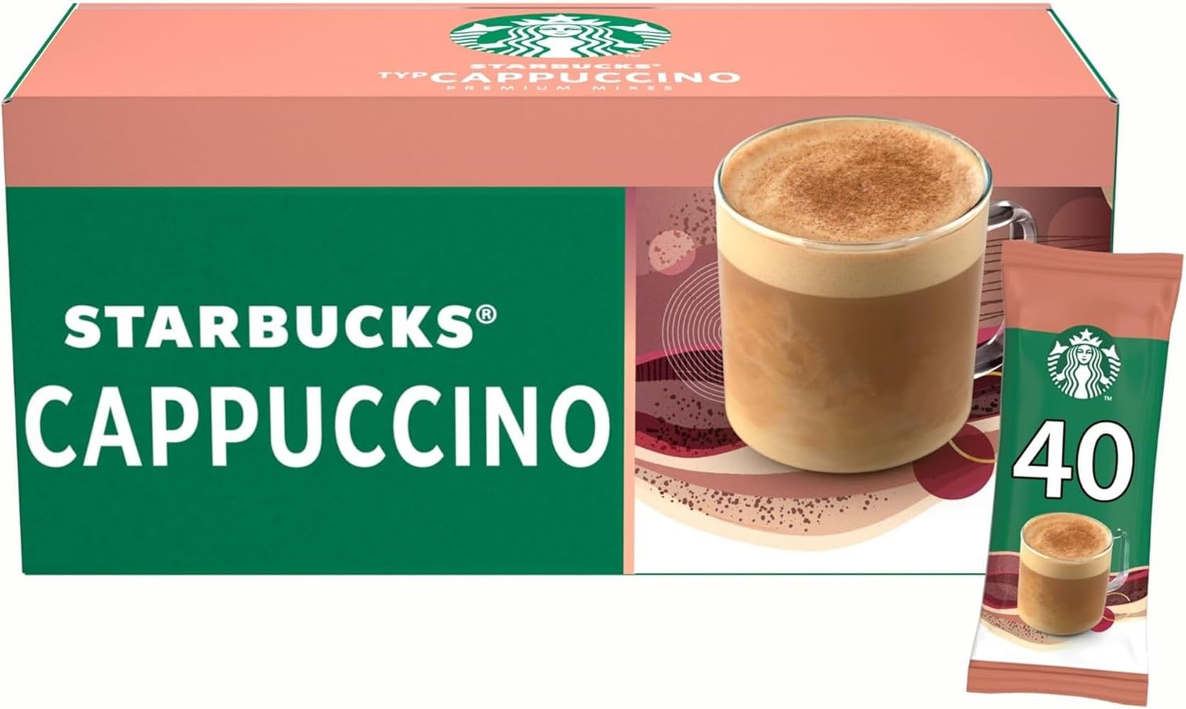 STARBUCKS - Cappuccino Instant Coffee Sachets 40 x 18 g