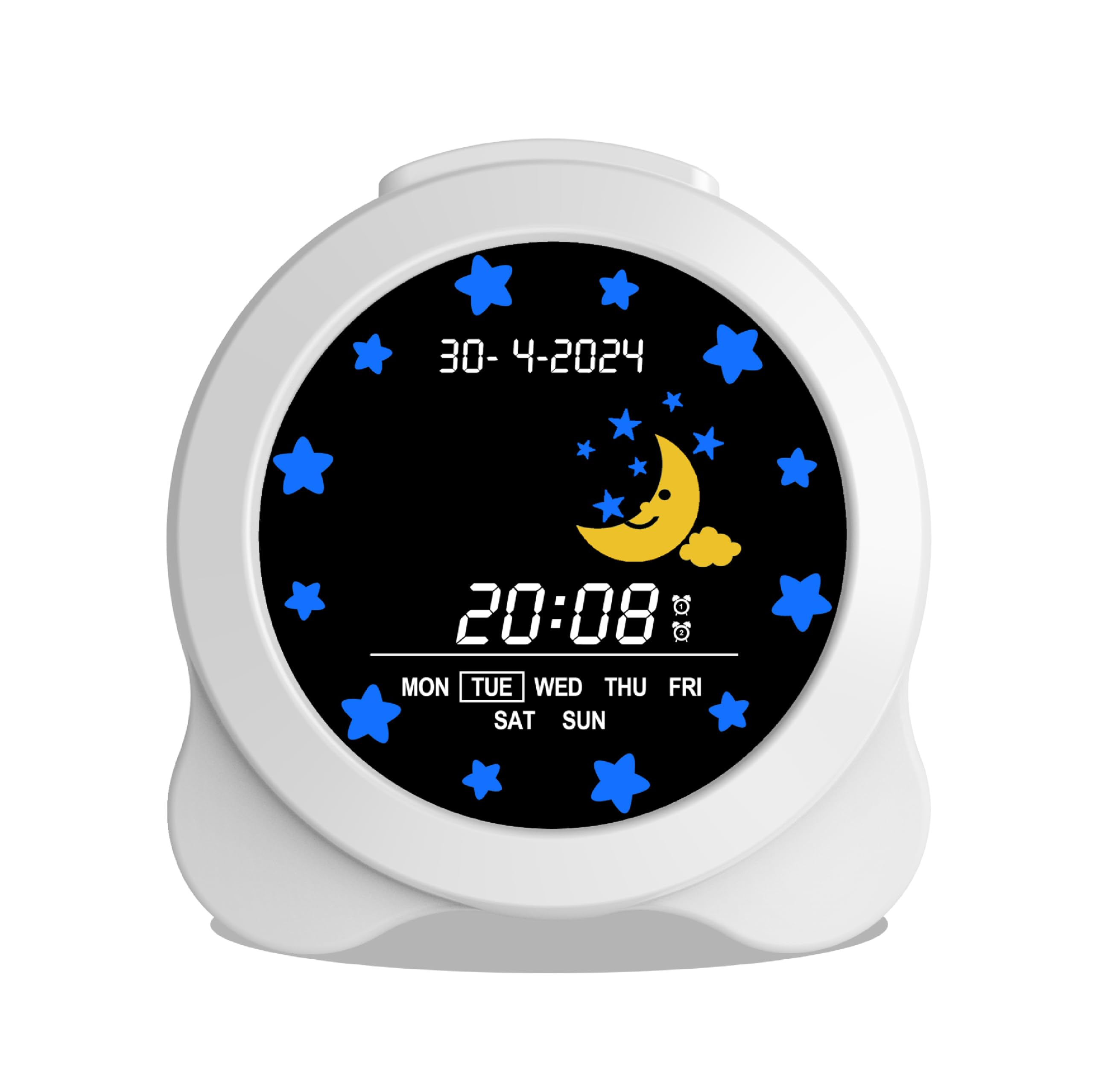 groov e Kidz Sleep Trainer Clock - Educational LCD Alarm Clock for Kids