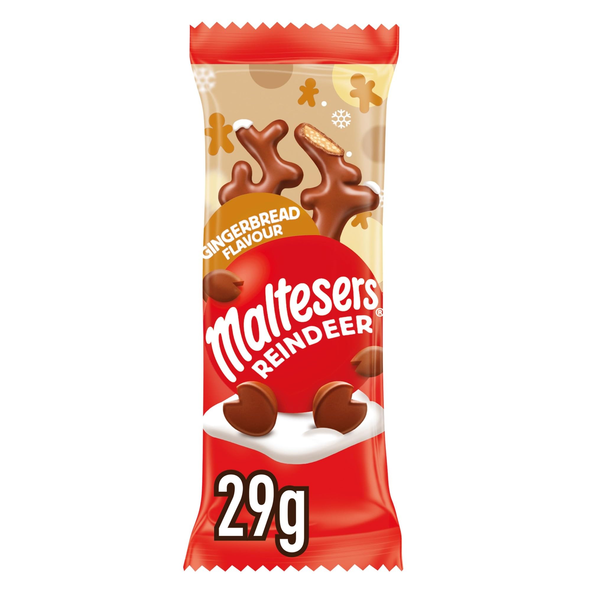 Maltesers Gingerbread Flavour Reindeer, Milk Chocolate, Malt & Honeycomb Treat