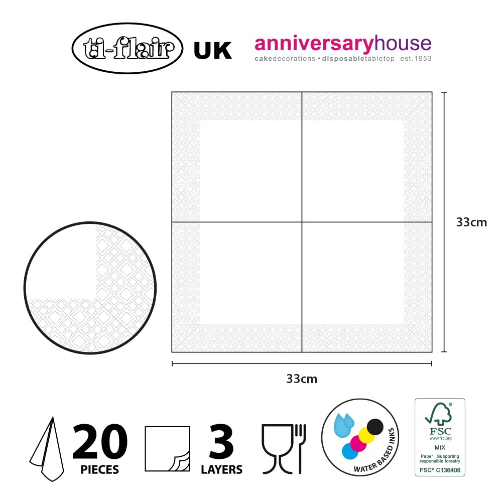 Anniversary House Cosy Christmas Village Luxury 3-Ply Napkins