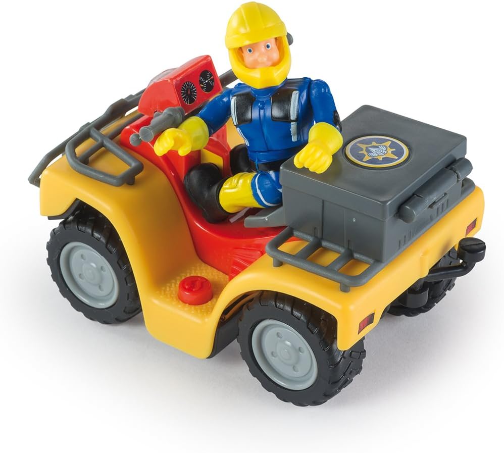 Smoby Fireman Sam Quad Mercury - Friction-Powered Fire Rescue Vehicle with Accessories
