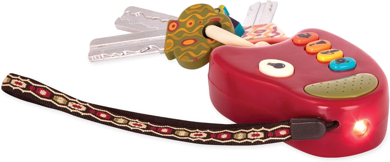 B. toys FunKeys - Toy Car Keys with Lights, Sounds & Flashlight for Toddlers 10 Months+