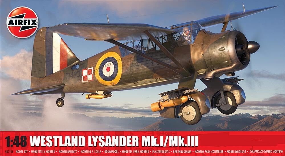 Airfix Westland Lysander Mk.I/Mk.III Model Kit - 1:48 Scale Aircraft Building Set