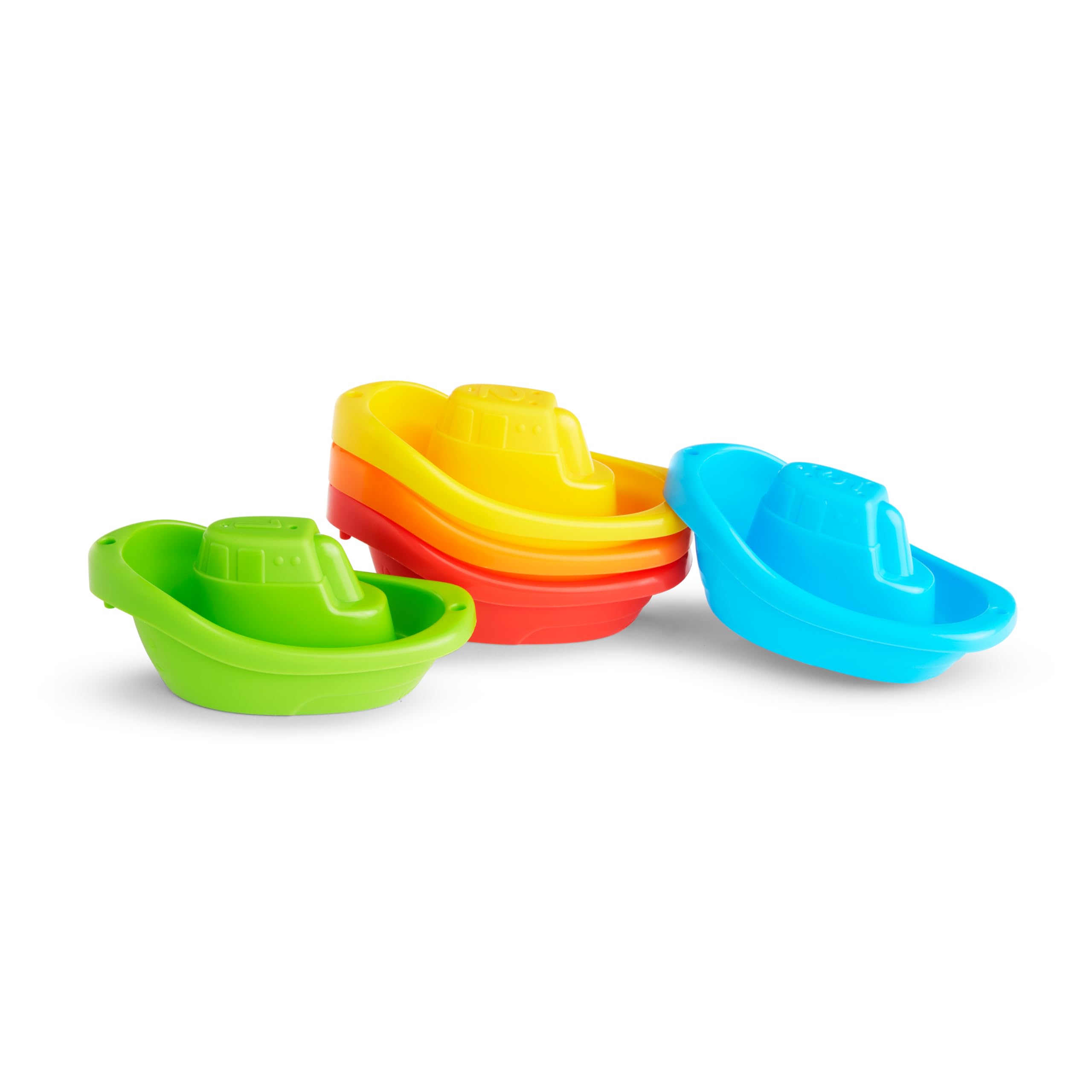 Munchkin Fleet of 5 Boats Bath Toy - Interactive Floating & Linking Bath Playset for Babies