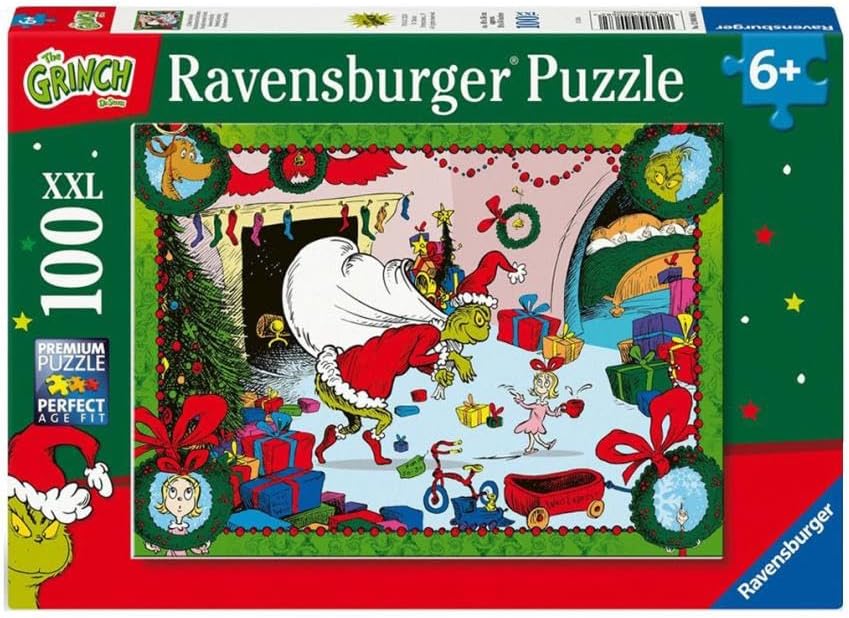 Ravensburger The Grinch 100-Piece Christmas Jigsaw Puzzle for Kids 6 Years Up