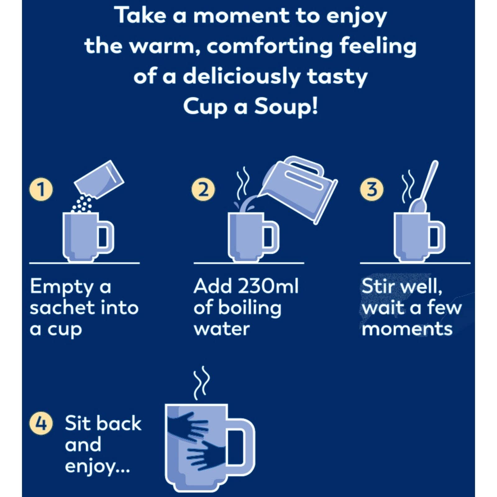 Batchelors Cup a Soup - Cream of Asparagus with Croutons, Instant Soup Sachets