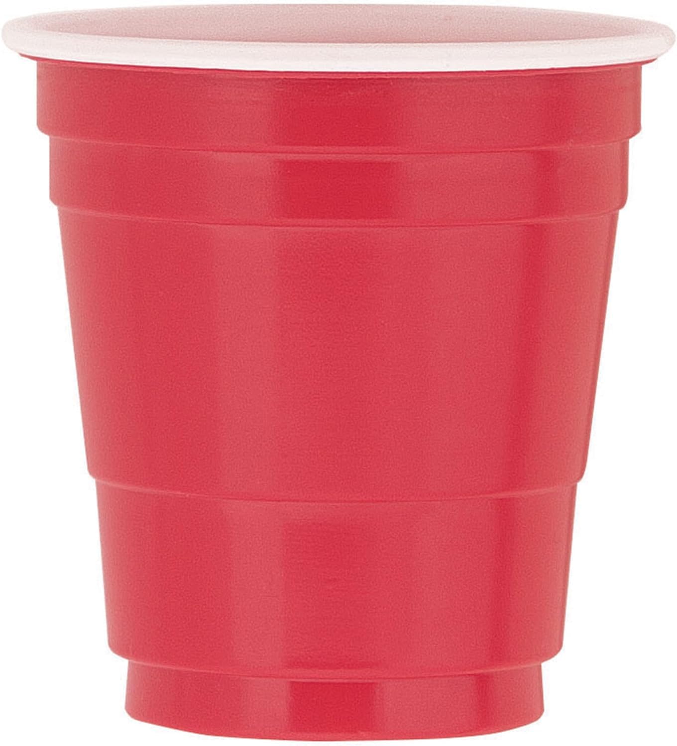 Unique Red Plastic Shot Glasses (59ml) Pack of 20 - Durable Party Tableware