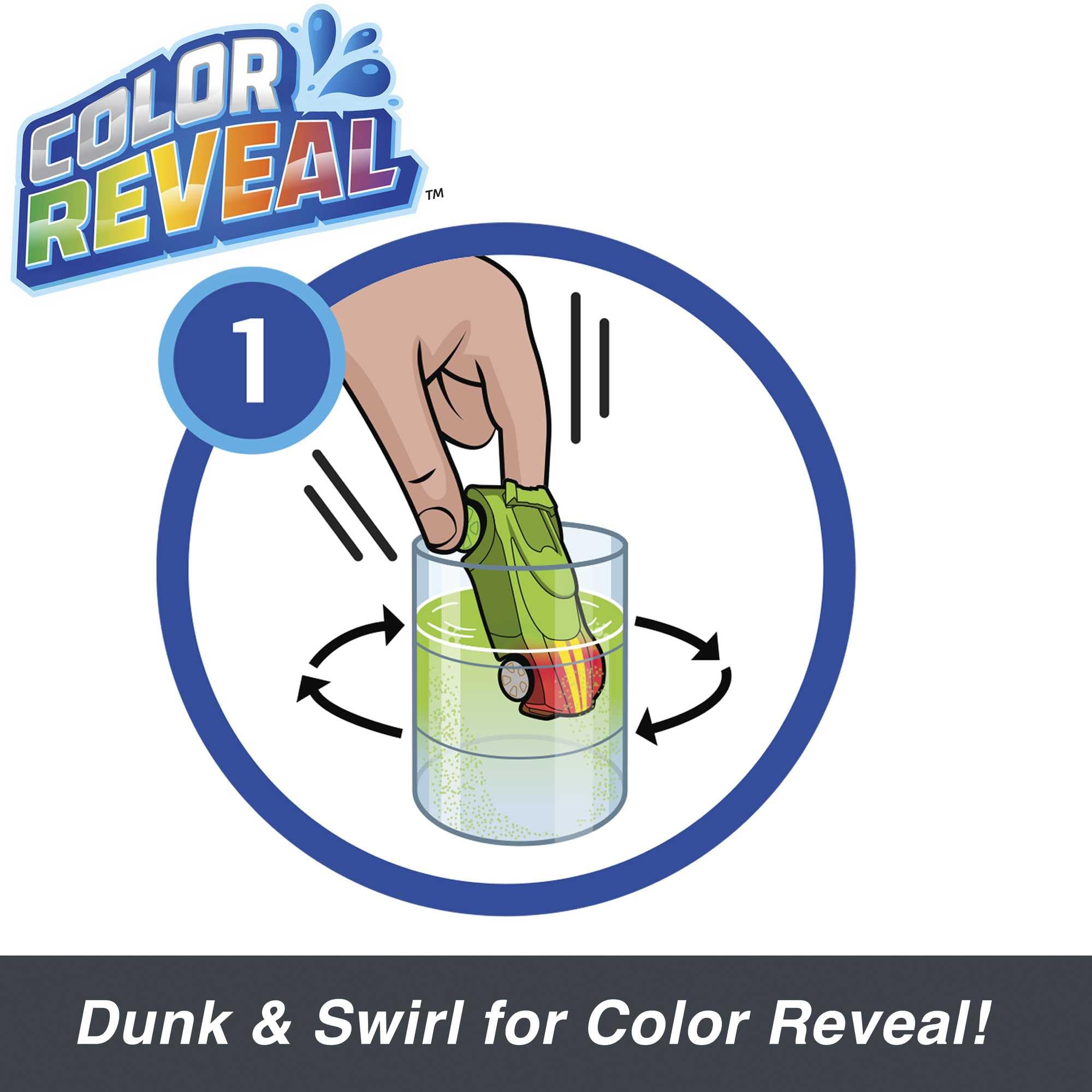 Hot Wheels Color Reveal 2-Pack - 1:64 Scale Toy Cars with 3 Transformations, Ages 3+