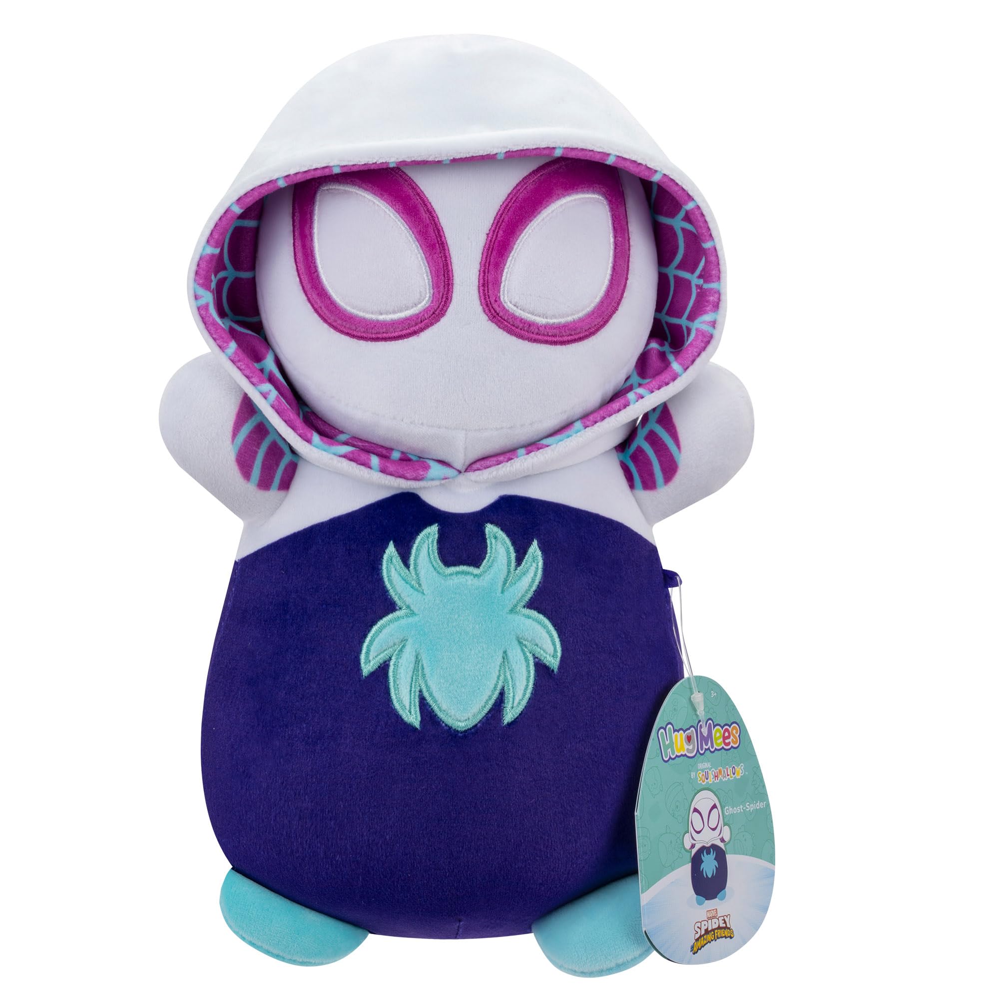 Squishmallows Ghost-Spider HugMees 10-Inch Plush - Marvel Collectible Soft Toy