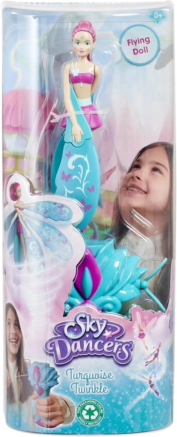 Sky Dancers: Turquoise Twinkle - Pull-String Flying Doll for Kids 5+