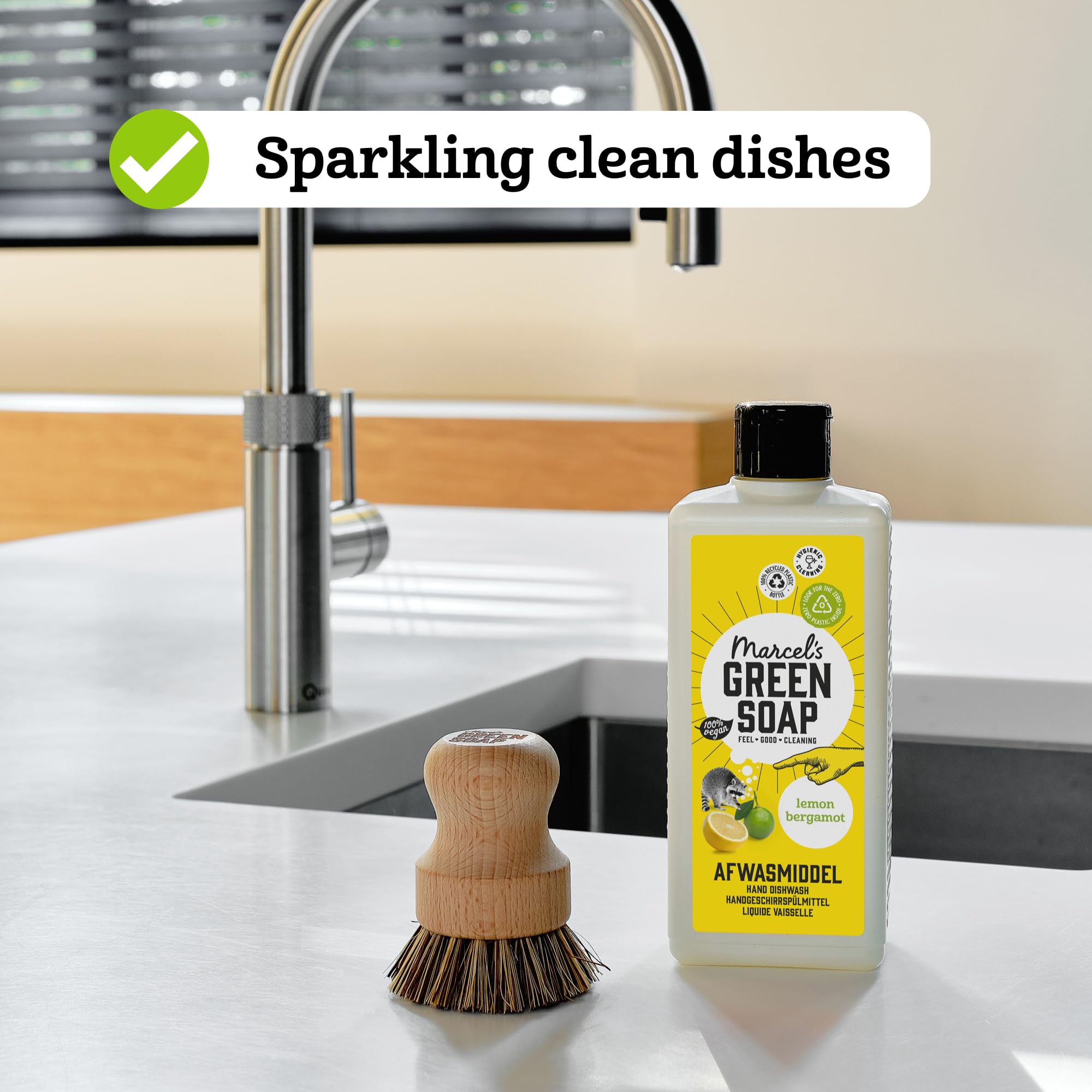 Marcel's Green Soap - Washing Up Liquid Lemon & Bergamot - Dishwashing Liquid