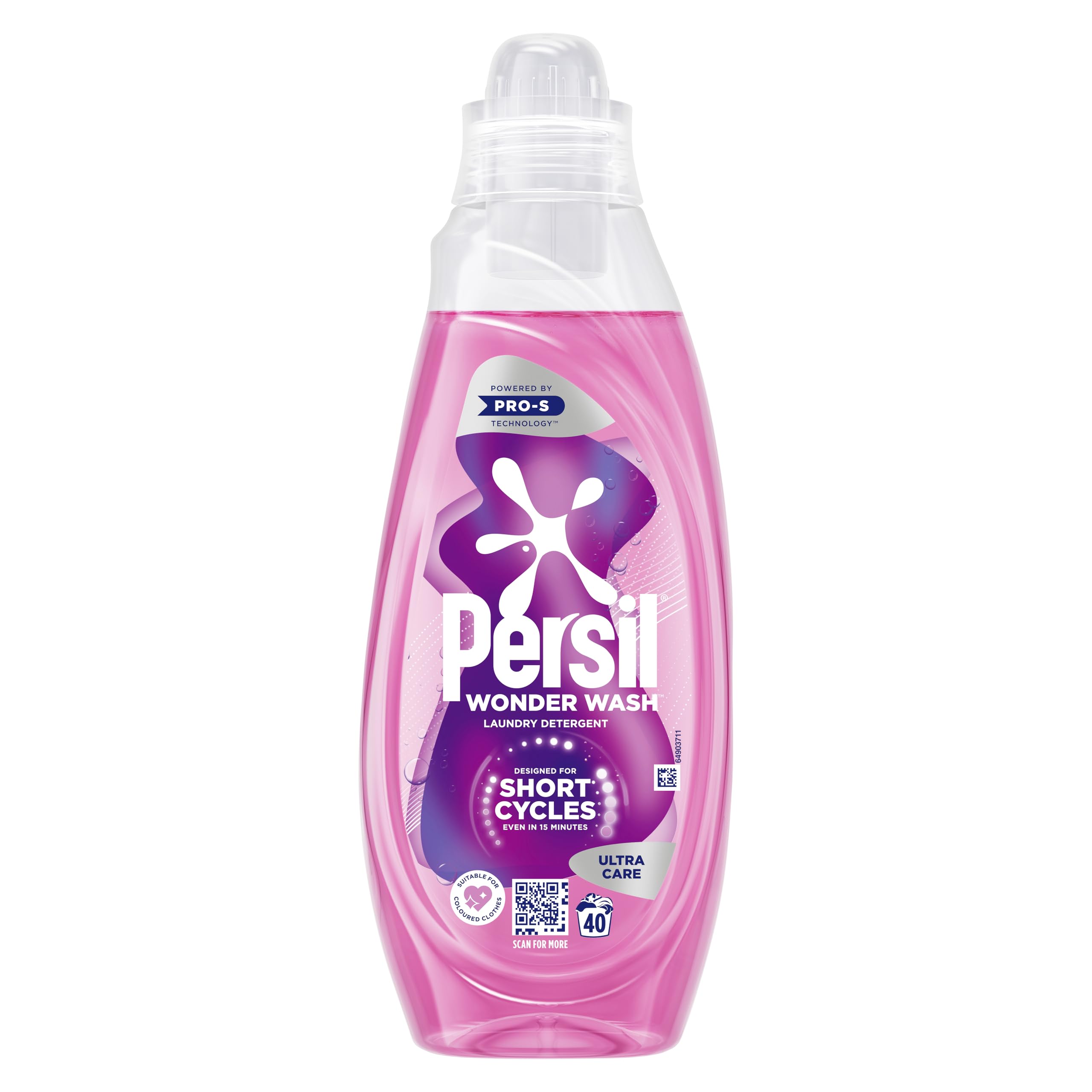 Persil Wonder Wash Ultra Care Bio Liquid Detergent (1.5L) - Protects & Restores Colours