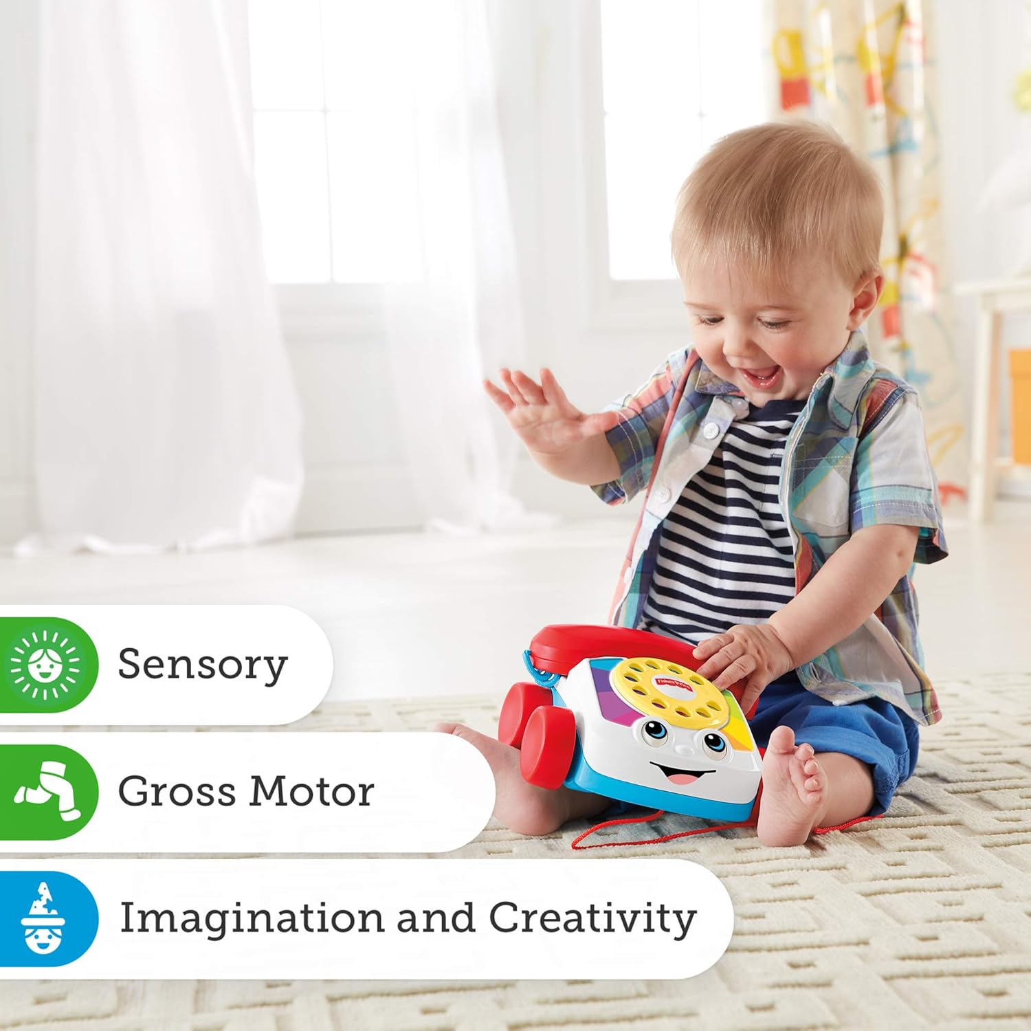 Fisher-Price Chatter Telephone - Classic Pull-Along Toy for Toddlers 12M+