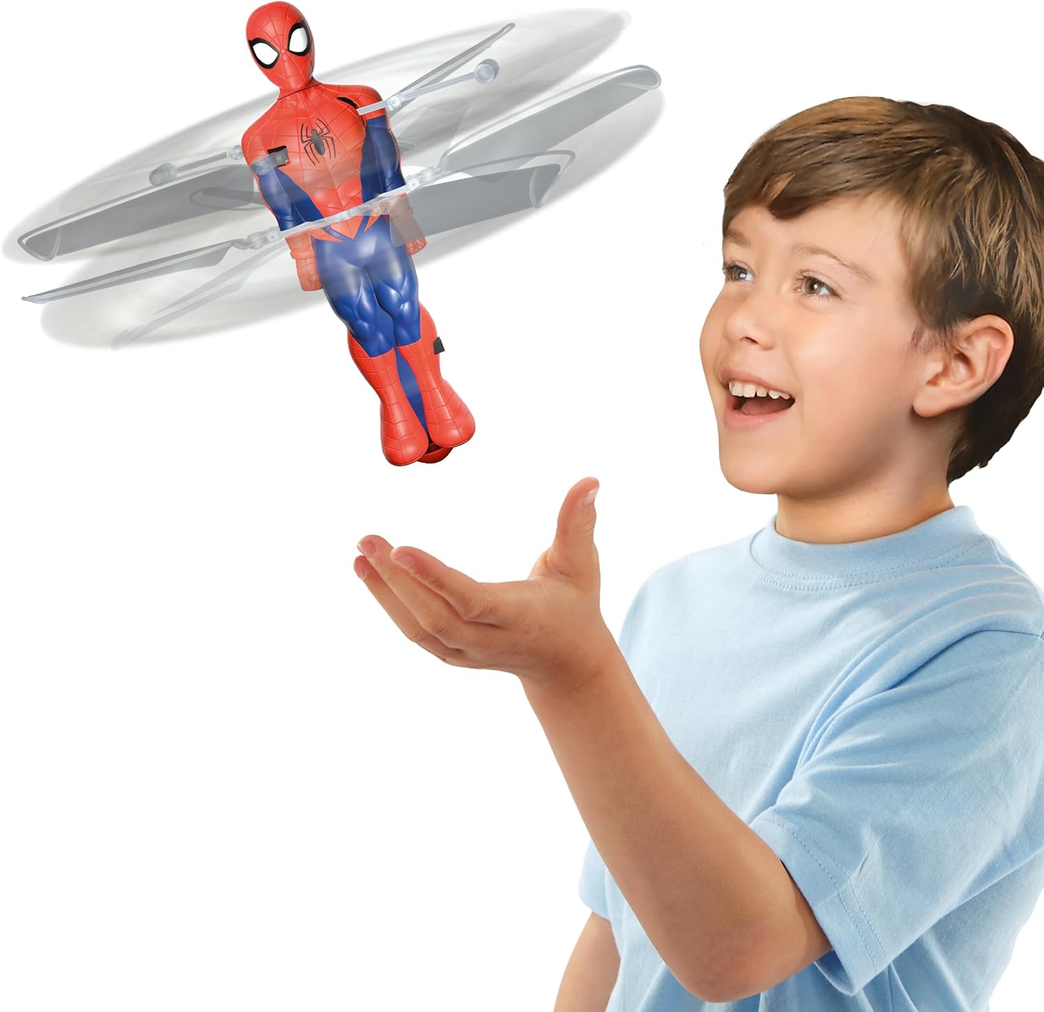 Hover 'n' Spin Spider-Man with Real Fly Action - Interactive Flying Toy for Kids