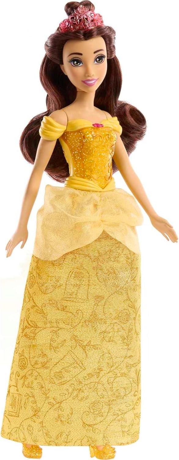 Disney Princess Belle Posable Fashion Doll - Sparkling Movie-Inspired Outfit & Accessories