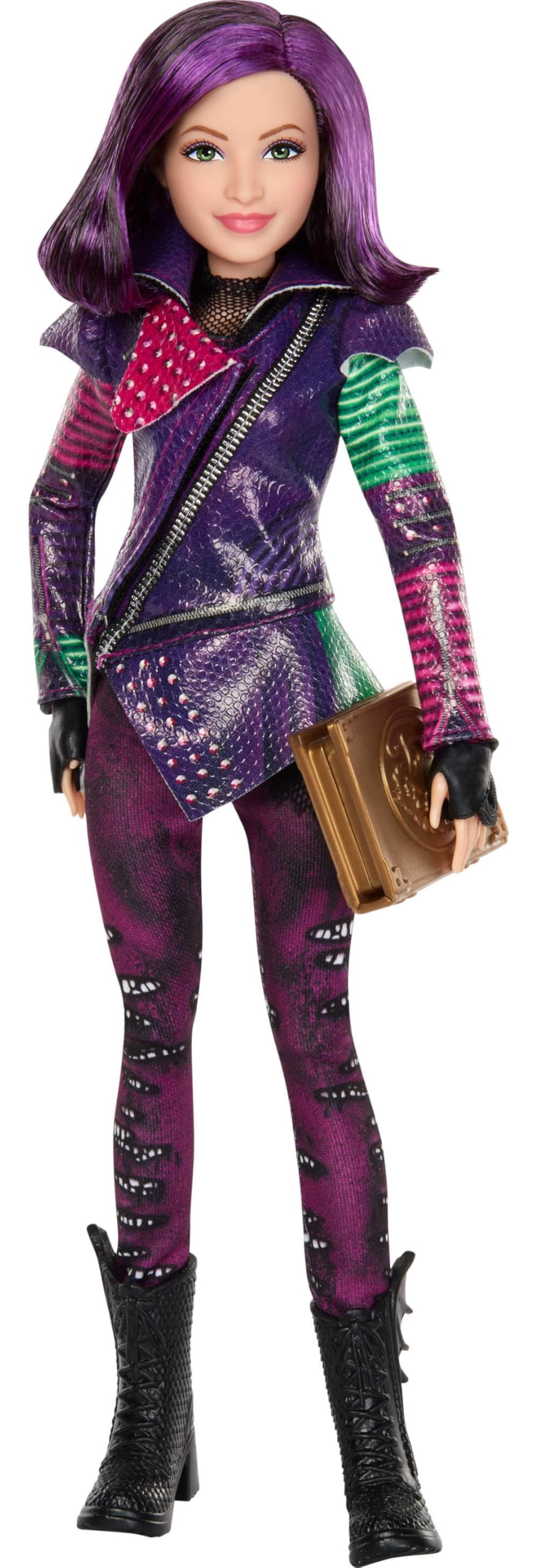 Mattel Descendants Mal Isle of the Lost 10th Anniversary Fashion Doll - Purple Hair with Spell Book