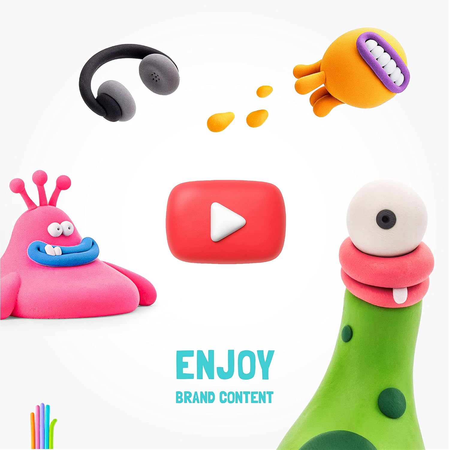 Hey Clay Forest Animals Set - Air Dry Modeling Clay Kit for Kids