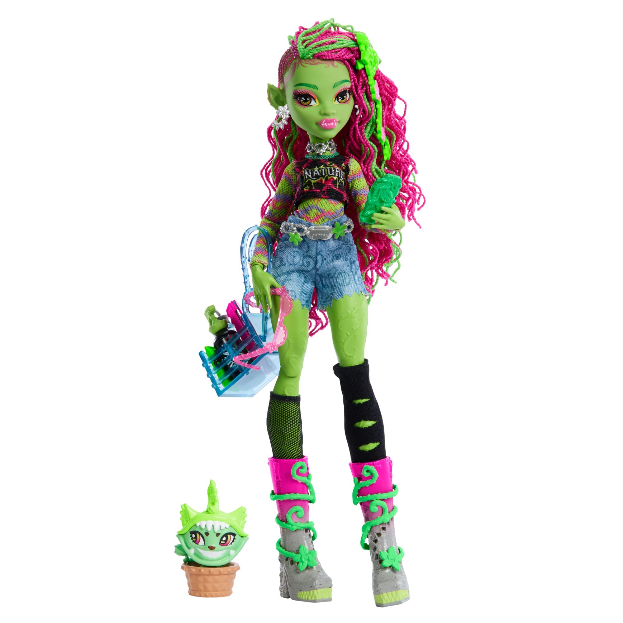 Monster High Venus McFlytrap Doll - Plant Monster with Chewlian Pet & Accessories, Ages 4-10